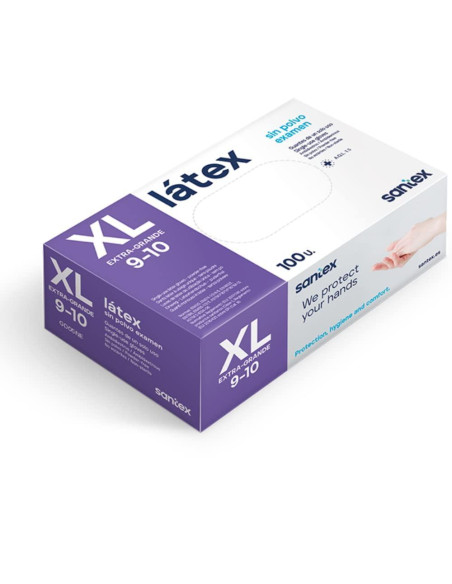 CAJA 100 GUANTES DE LÁTEX SIN POLVO