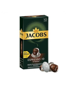 CAJA 10 CÁPSULAS CAFÉ JACOBS ESPRESSO 10 INTENSO