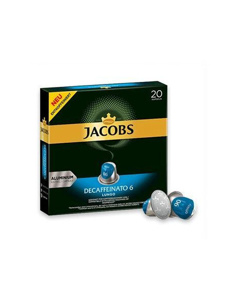 CAJA 20 CÁPSULAS CAFÉ JACOBS LUNGO 6 DESCAFEINADO