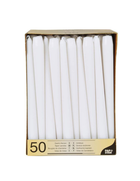CAJA 50 VELAS PAPSTAR 25cm