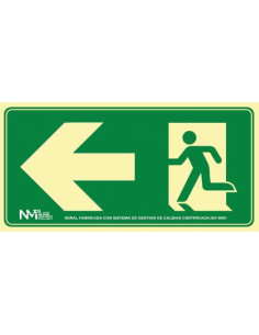 SEÑAL DE SEGURIDAD ARCHIVO 2000 SALIDA DE EMERGENCIA IZQUIERDA