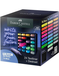 SET 46 MARCADORES FLUORESCENTE FABER-CASTELL TEXTLINER 1546 2