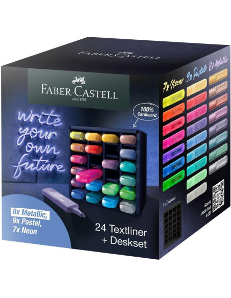 SET 46 MARCADORES FLUORESCENTE FABER-CASTELL TEXTLINER 1546