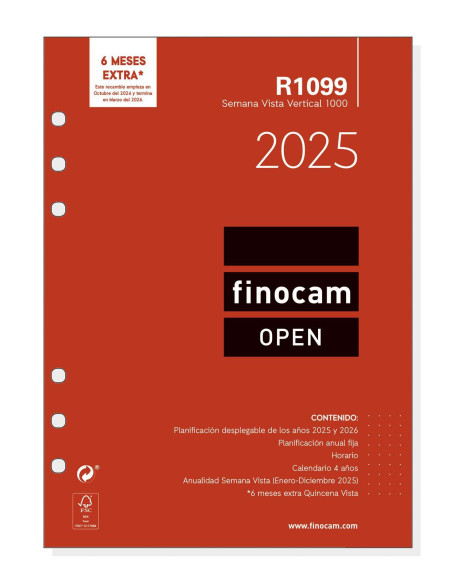 FINOCAM RECAMBIO ANUAL OPEN R1099 1000-155X215MM SVV 2025