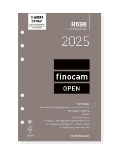 FINOCAM RECAMBIO ANUAL OPEN R598 500-117X181MM 1DP 2025