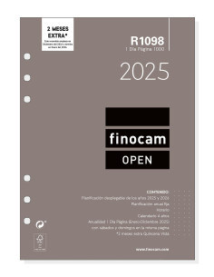FINOCAM RECAMBIO ANUAL OPEN R1098 1000-155X215MM 1DP 2025