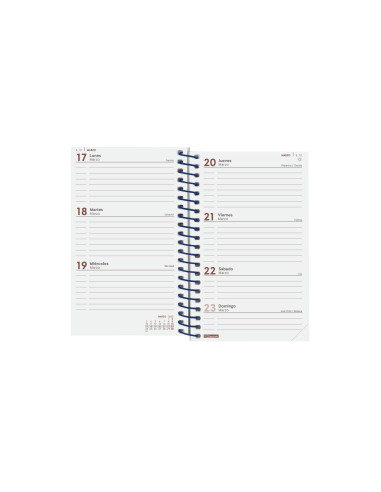 FINOCAM AGENDA ANUAL YEAR ESPIRAL E3-79X127MM SVH AZUL 2025
