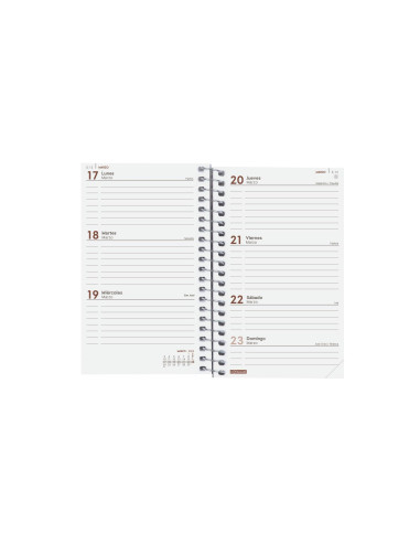 FINOCAM AGENDA ANUAL YEAR ESPIRAL E3-79X127MM SVH ROJO 2025