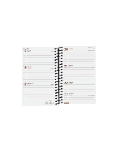 FINOCAM AGENDA ANUAL YEAR ESPIRAL E3-79X127MM SVH NEGRO 2025