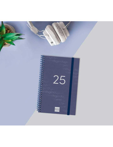 FINOCAM AGENDA ANUAL YEAR ESPIRAL E5-117X181MM SVH AZUL 2025