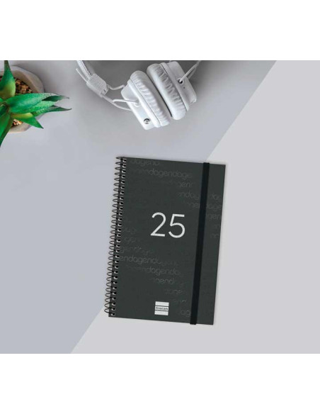FINOCAM AGENDA ANUAL YEAR ESPIRAL E5-117X181MM SVH NEGRO 2025