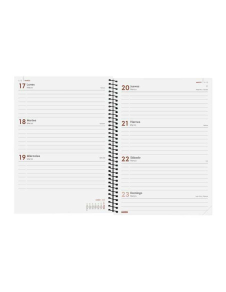 FINOCAM AGENDA ANUAL YEAR ESPIRAL E10-155X212MM SVH ROJO 2025