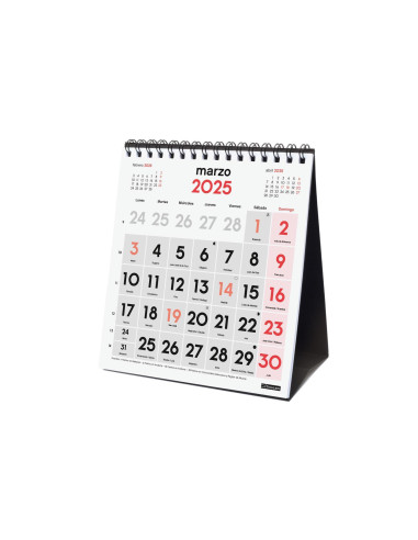 FINOCAM CALENDARIO DE SOBREMESA NÚMEROS GRANDES XS-140X150MM NEUTRO 2025