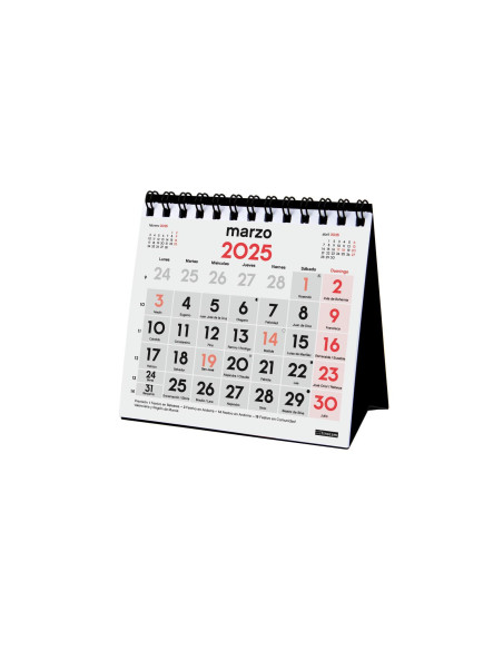 FINOCAM CALENDARIO DE SOBREMESA NÚMEROS GRANDES XXS-110X100MM NEUTRO 2025