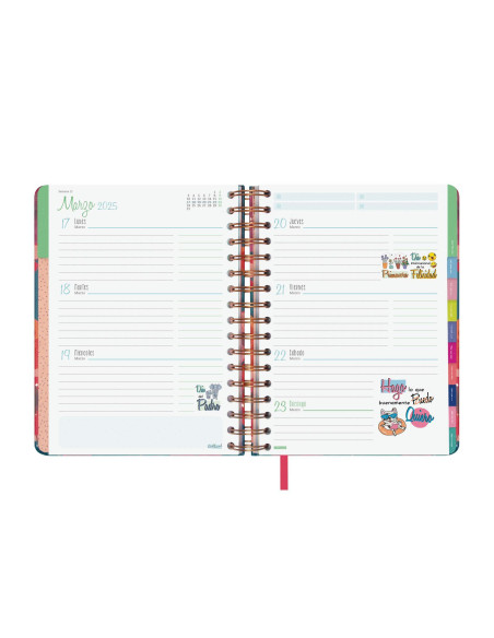 FINOCAM AGENDA ANUAL TALKUAL ESPIRAL 4-155X217MM SVH FLOR 2025
