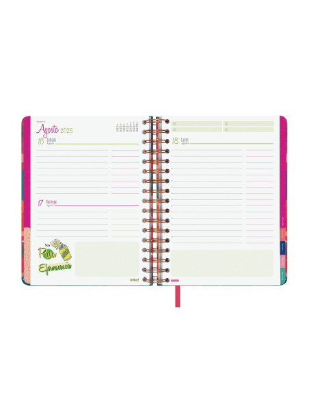 FINOCAM AGENDA ANUAL TALKUAL ESPIRAL 4-155X217MM 1DP FLOR 2025