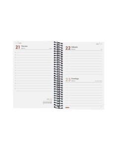FINOCAM AGENDA ANUAL YEAR ESPIRAL E5-117X181MM 1DP NEGRO 2025 2
