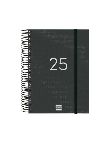 FINOCAM AGENDA ANUAL YEAR ESPIRAL E10-155X212MM 1DP NEGRO 2025