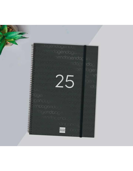 FINOCAM AGENDA ANUAL YEAR ESPIRAL E40-210X297MM SVH NEGRO 2025