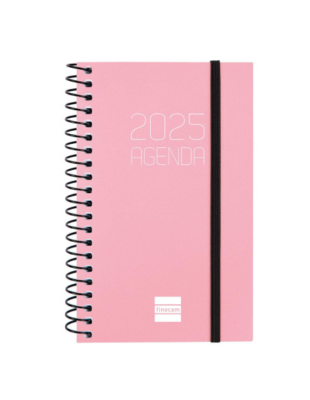 FINOCAM AGENDA ANUAL OPAQUE ESPIRAL E3-79X127MM SVH ROSA 2025