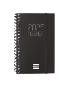 FINOCAM AGENDA ANUAL OPAQUE ESPIRAL E3-79X127MM SVH NEGRO 2025