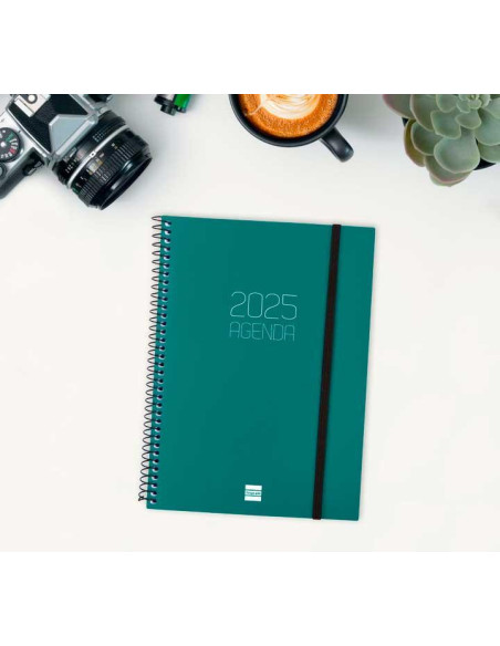 FINOCAM AGENDA ANUAL OPAQUE ESPIRAL E10-155X212MM SVH VERDE 2025