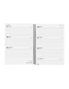 FINOCAM AGENDA ANUAL OPAQUE ESPIRAL E10-155X212MM SVH MARRÓN 2025 2
