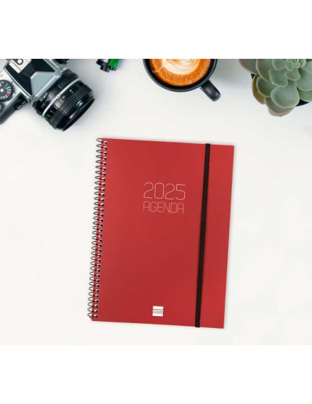 FINOCAM AGENDA ANUAL OPAQUE ESPIRAL E10-155X212MM SVH BURDEOS 2025