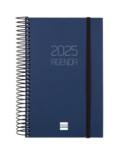 FINOCAM AGENDA ANUAL OPAQUE ESPIRAL E5-117X181MM 1DP AZUL 2025