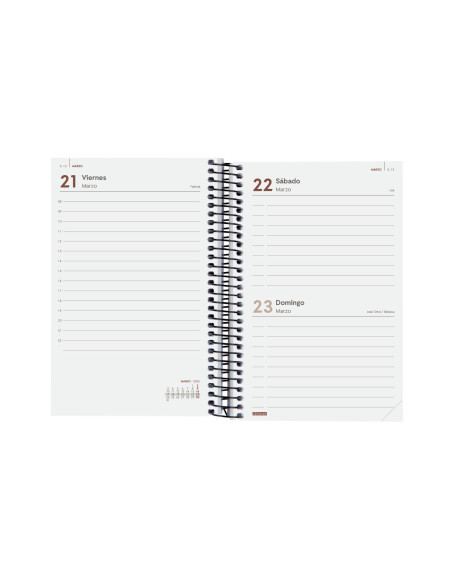 FINOCAM AGENDA ANUAL OPAQUE ESPIRAL E5-117X181MM 1DP NEGRO 2025