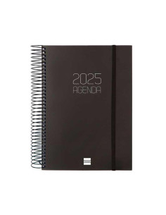 FINOCAM AGENDA ANUAL OPAQUE ESPIRAL E10-155X212MM 1DP NEGRO 2025