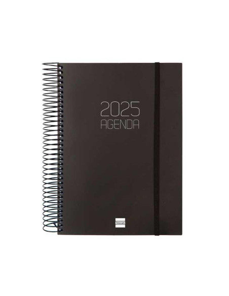 FINOCAM AGENDA ANUAL OPAQUE ESPIRAL E10-155X212MM 1DP NEGRO 2025
