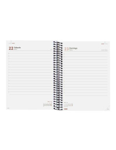 FINOCAM AGENDA ANUAL OPAQUE ESPIRAL E10-155X212MM 1DP NEGRO 2025 2