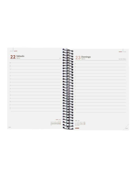FINOCAM AGENDA ANUAL OPAQUE ESPIRAL E10-155X212MM 1DP NEGRO 2025