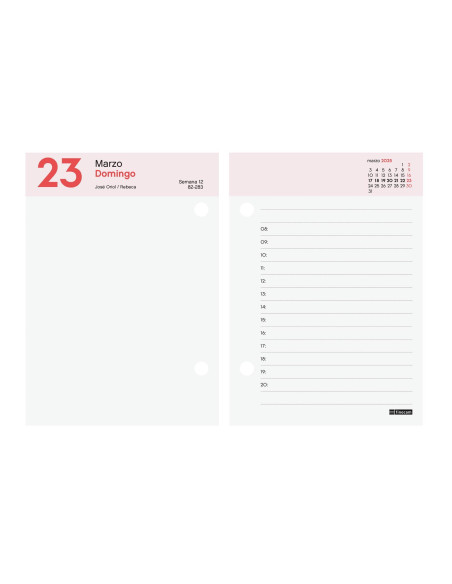 FINOCAM TACO CALENDARIO DE SOBREMESA 85X120MM NEUTRO 2025