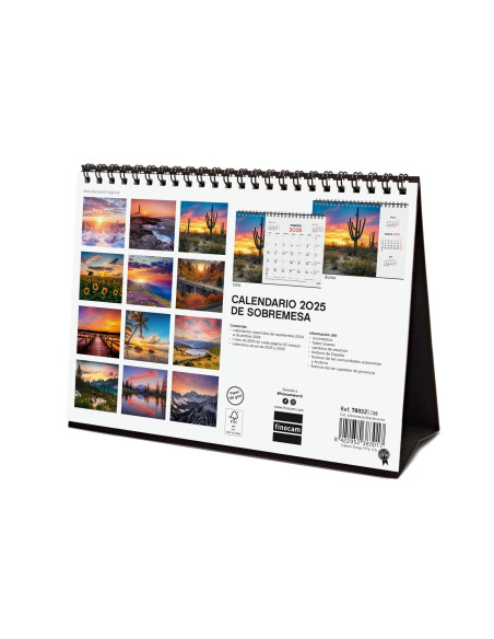 FINOCAM CALENDARIO DE SOBREMESA PARA ESCRIBIR S-210X150MM IMÁGENES ATARDECERES MÁGICOS 2025