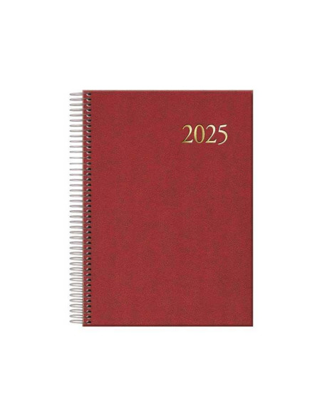DOHE AGENDA ANUAL SEGOVIA ESPIRAL 14X20CM DP BURDEOS 2025