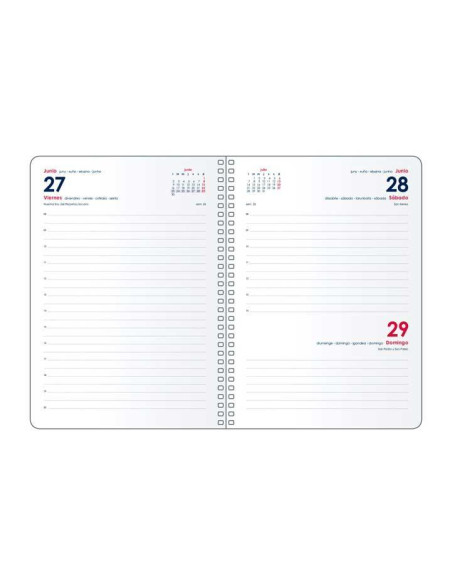 DOHE AGENDA ANUAL SYNCRO ESPIRAL 15X21CM DP CIERRE CGOMA PP AZUL 2025