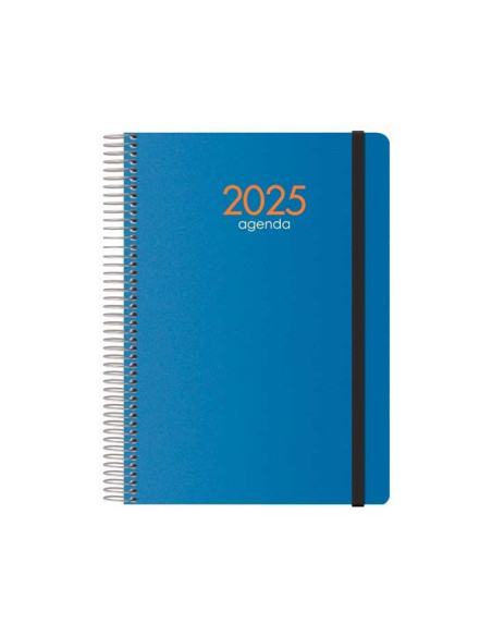 DOHE AGENDA ANUAL SYNCRO ESPIRAL 15X21CM SV CIERRE CGOMA PP AZUL 2025