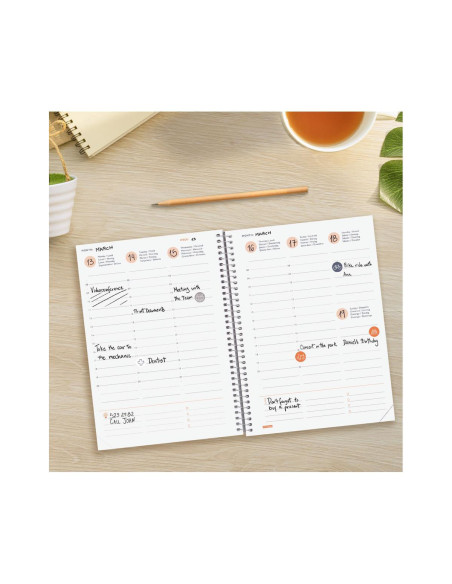 AGENDA FINOCAM MYTIME PERSONALIZABLE NO FECHADA ESPIRAL tapa PP con GOMA E10 155x212 SV
