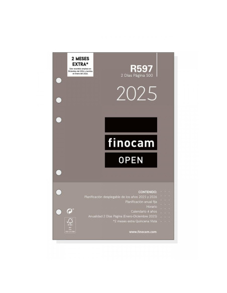 FINOCAM RECAMBIO ANUAL OPEN R597 500-117X181MM 2DP 2025