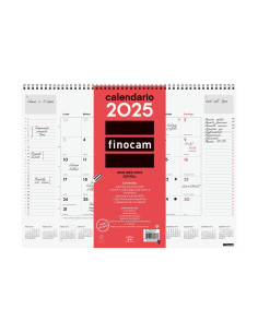 FINOCAM VADE CALENDARIO ESPIRAL 420X310MM MES VISTA NEUTRO 2025