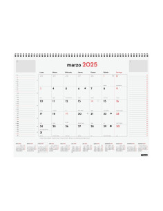 FINOCAM VADE CALENDARIO ESPIRAL 420X310MM MES VISTA NEUTRO 2025 2