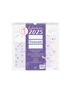 FINOCAM CALENDARIO DE PARED PARA ESCRIBIR 300X300MM CHIC MORADO 2025