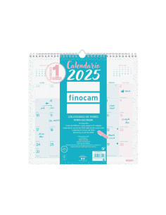 FINOCAM CALENDARIO DE PARED PARA ESCRIBIR 300X300MM CHIC TURQUESA 2025