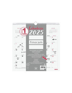 FINOCAM CALENDARIO DE PARED PARA ESCRIBIR 300X300MM CHIC BLANCO 2025