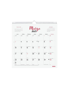 FINOCAM CALENDARIO DE PARED PARA ESCRIBIR 300X300MM CHIC BLANCO 2025 2