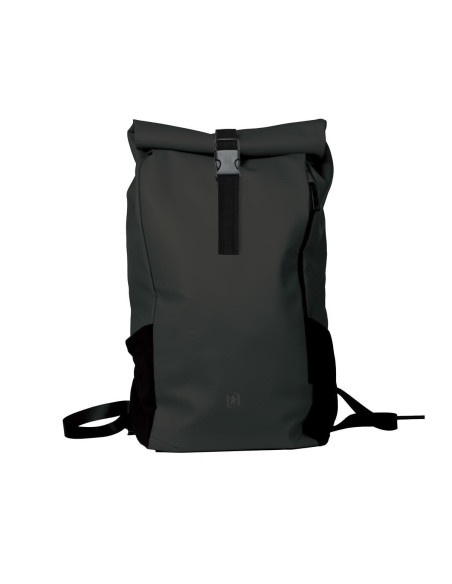 MOCHILA OXFORD IDENTITY ROLL TOP OXFBAG 15  CON CIERRE ENRROLLABLE NEGRO