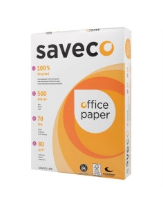 CAJA 5 PAQUETES 500h PAPEL RECICLADO SAVECO A4