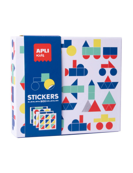 STICKERS GAME RS APLI KIDS CAJA CARTON VEHICULOS GEOMETRICOS